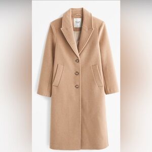Abercrombie XS Brown Wool Blend Coat